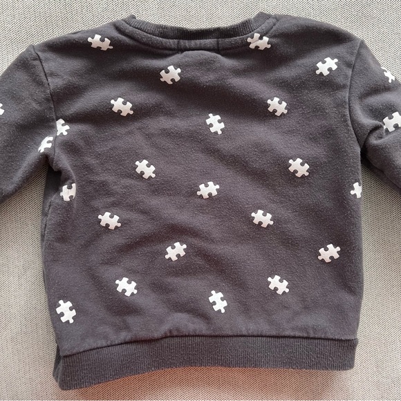 🆕 miles the label dark grey sweatshirt with puzzle piece print - Picture 7 of 7